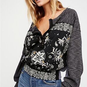 Free People We The Free Eaglewood Bandana Tee L